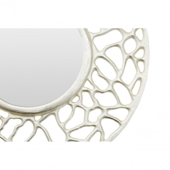 Moura Handcrafted Silver Finish Wall Mirror