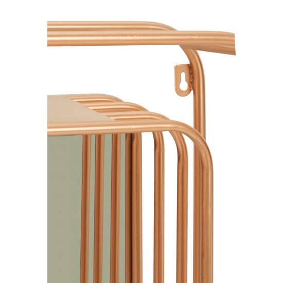 Ivy Champagne Rose Gold Wall Mirror