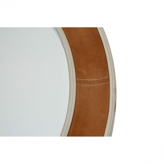 Lincoln Tan Leather Large Wall Mirror