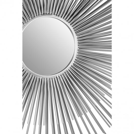 Solus Silver Finish Wall Mirror