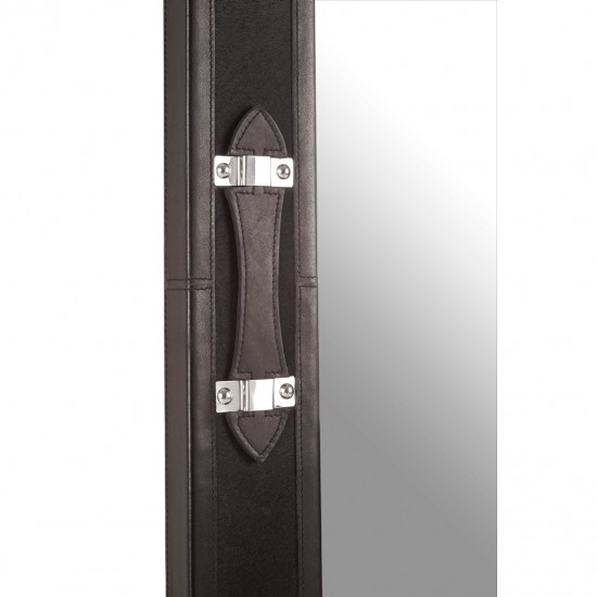 Soho Black Leather Wall Mirror